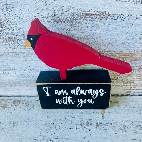 *Wooden Cardinal on “I Am Always With You” Base - Picture 7 of 13